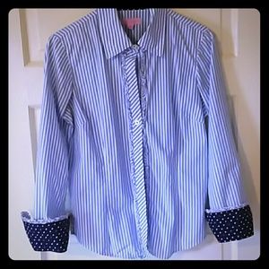 Lilly Pulitzer Blue Striped Button-Down